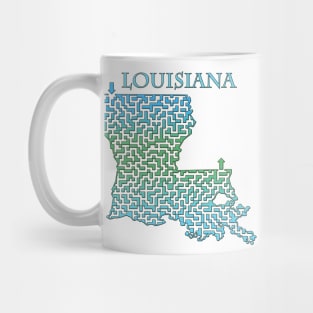 State of Louisiana Colorful Maze Mug